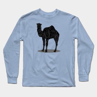 "Elegant Camel Silhouette" Long Sleeve T-Shirt